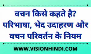 वचन किसे कहते हैं? परिभाषा, भेद उदाहरण और वचन परिवर्तन के नियम