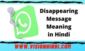 Disappearing Messages Meaning In Hindi गायब होने वाले संदेश